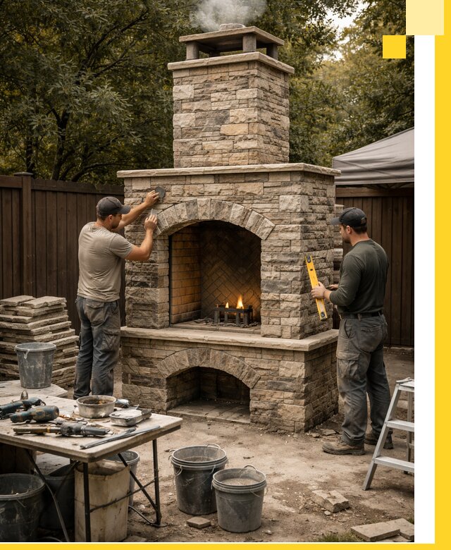 Проектирование и установка уличных каминов в Слободской