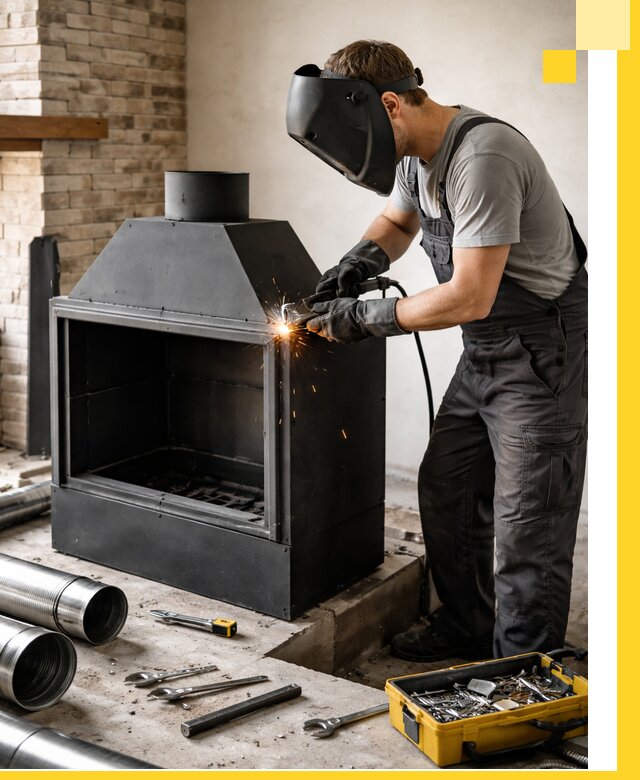 Продажа и установка металлических каминов в Слободской под ключ