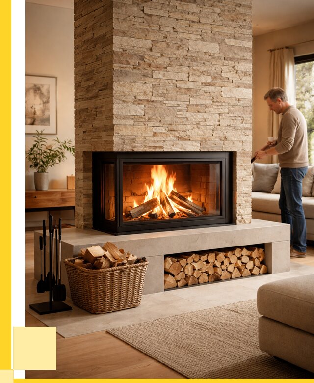 Дровяной камин под ключ в Слободской от 206100 р. | ЭриданСлб