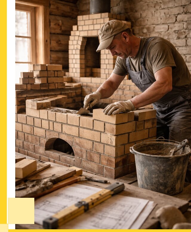 Кладка печей из кирпича в Слободской цены от 30915 р. - ЭриданСлб