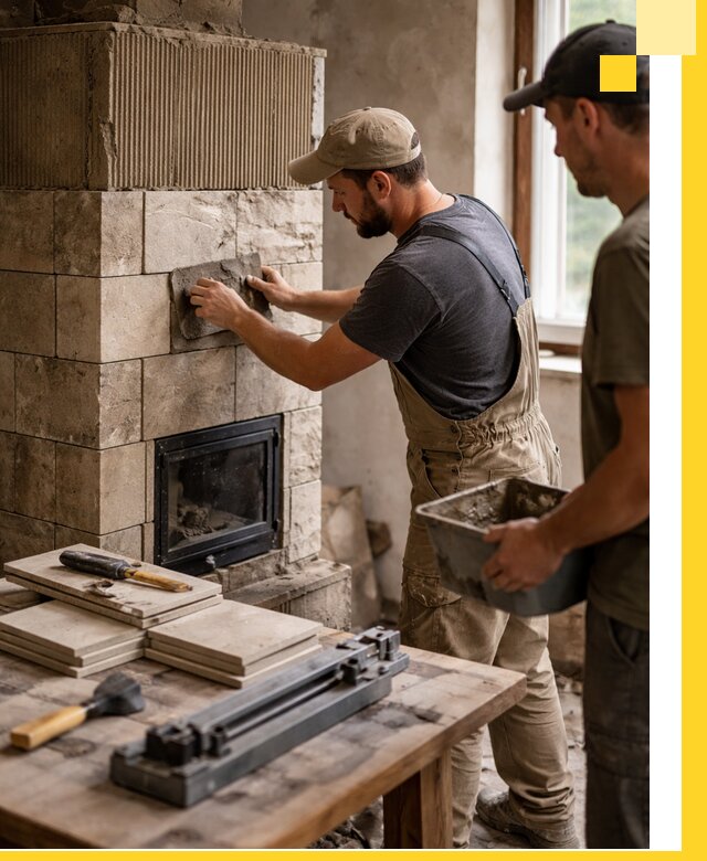 Профессиональная облицовка печей в Слободской: керамика и камень