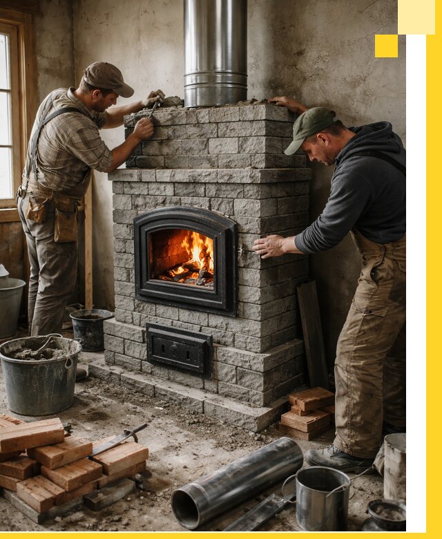 Производство, поставка и монтаж дровяных печей в Слободской