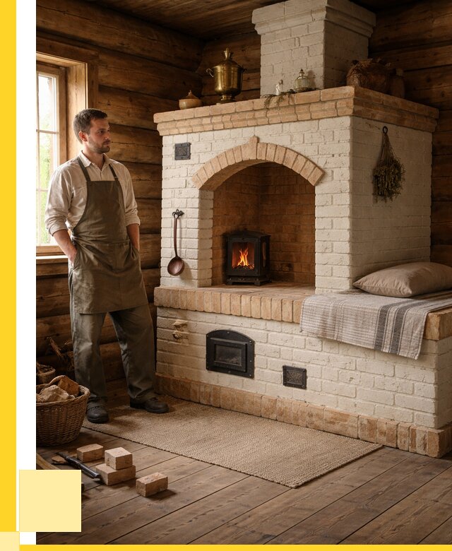 Русские печи с лежанкой под ключ в Слободской от 154575 р. ЭриданСлб