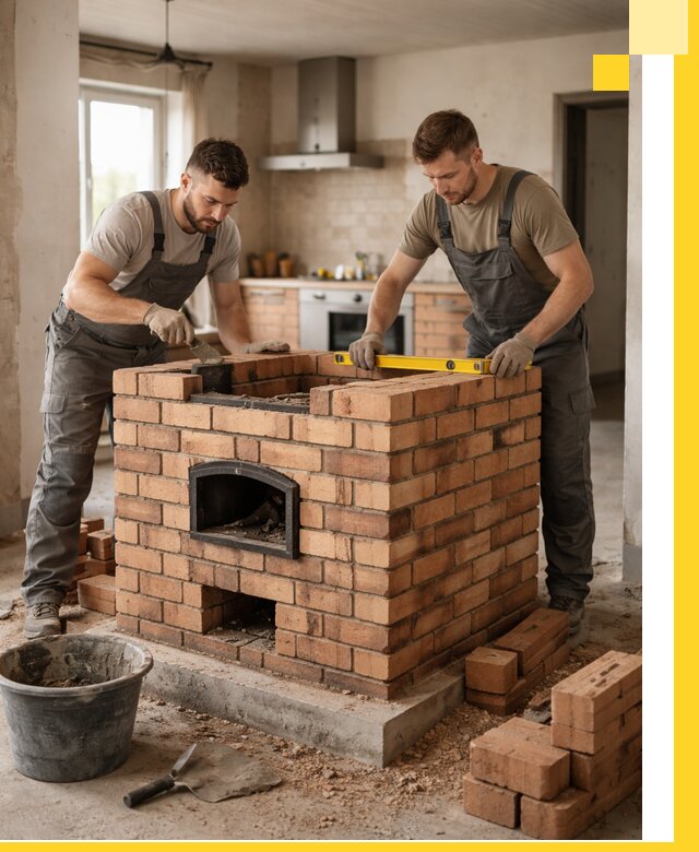 Установка и монтаж печей в частном доме в Слободской под ключ