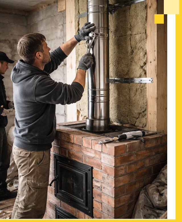 Изготовление и монтаж печей и дымоходов под ключ в Слободской