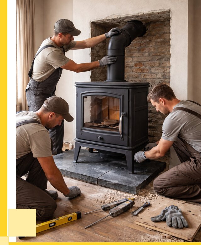 Монтаж печи камина в частном доме в Слободской от 25763 р. | ЭриданСлб