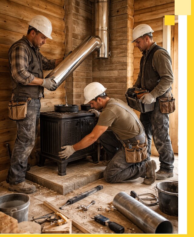 Профессиональный монтаж банных печей и дымоходов в Слободской