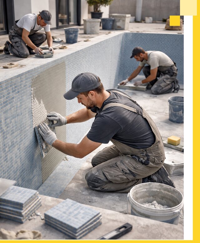 Облицовка бассейнов в Слободской плитка мозаика гидроизоляция