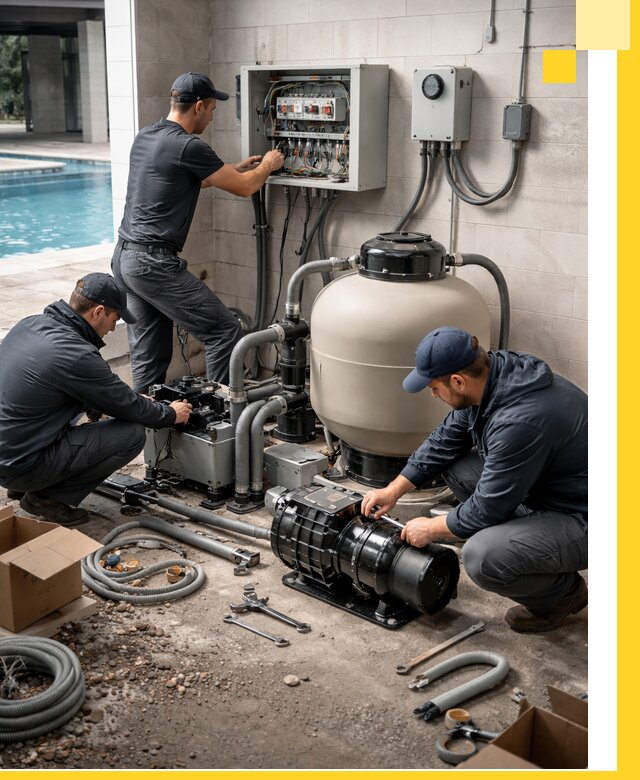 Профессиональный монтаж оборудования для бассейнов в Слободской