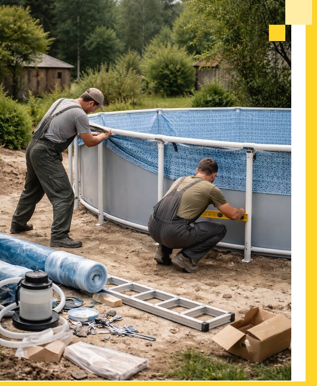 Установка и монтаж каркасных бассейнов в Слободской под ключ