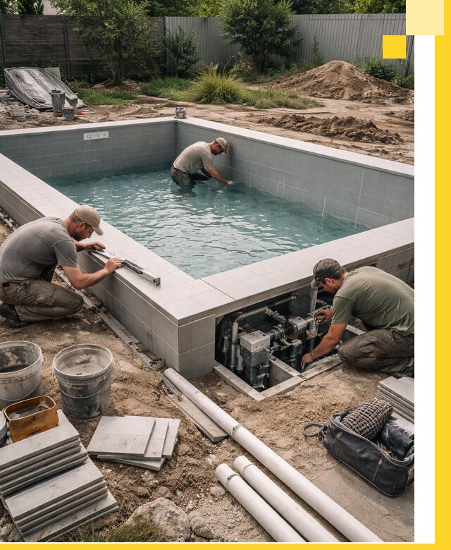 Строительство и монтаж бассейнов для дачи под ключ в Слободской