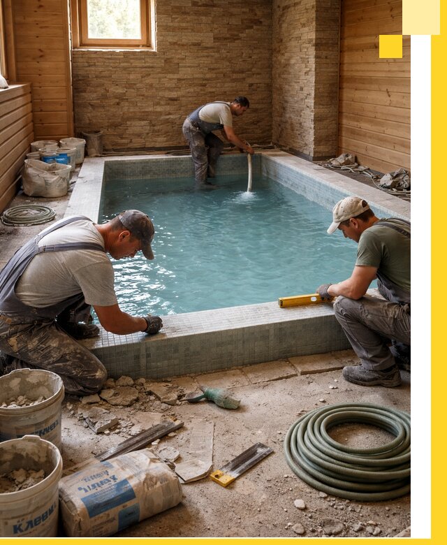 Проектирование и строительство бассейнов для бани в Слободской