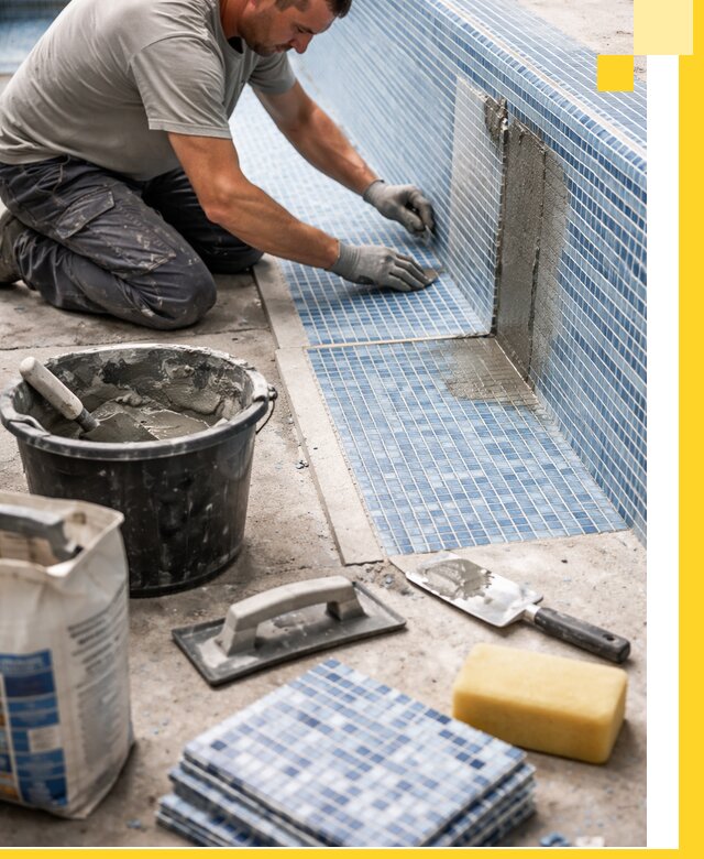 Укладка и ремонт мозаики для бассейнов под ключ в Слободской