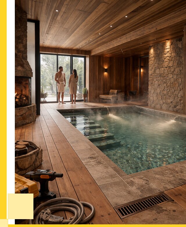 Проекты бань с бассейном под ключ в Слободской от 77288 р., ЭриданСлб