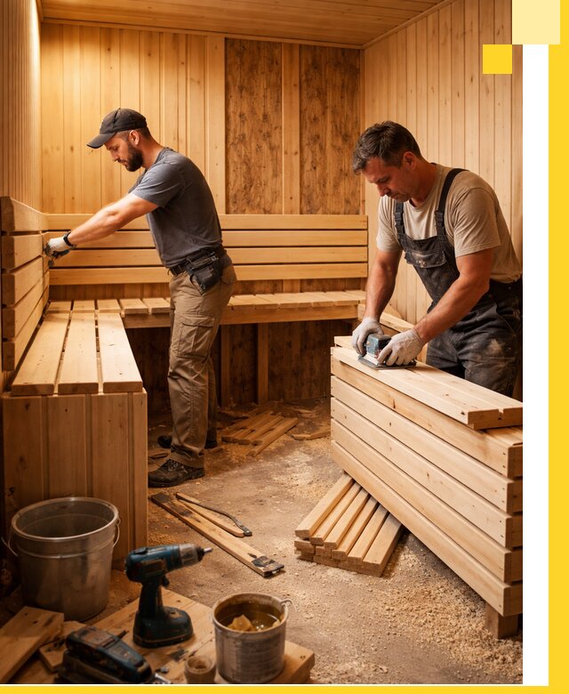 Профессиональный комплексный ремонт саун под ключ в Слободской