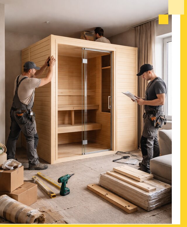 Установка и благоустройство саун в квартире в Слободской