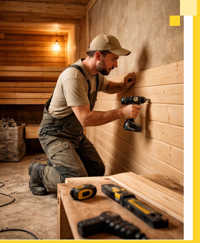 Профессиональная внутренняя отделка бани в Слободской под ключ