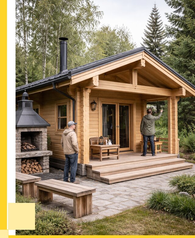 Деревянные бани под ключ в Слободской от 463725 р. | ЭриданСлб