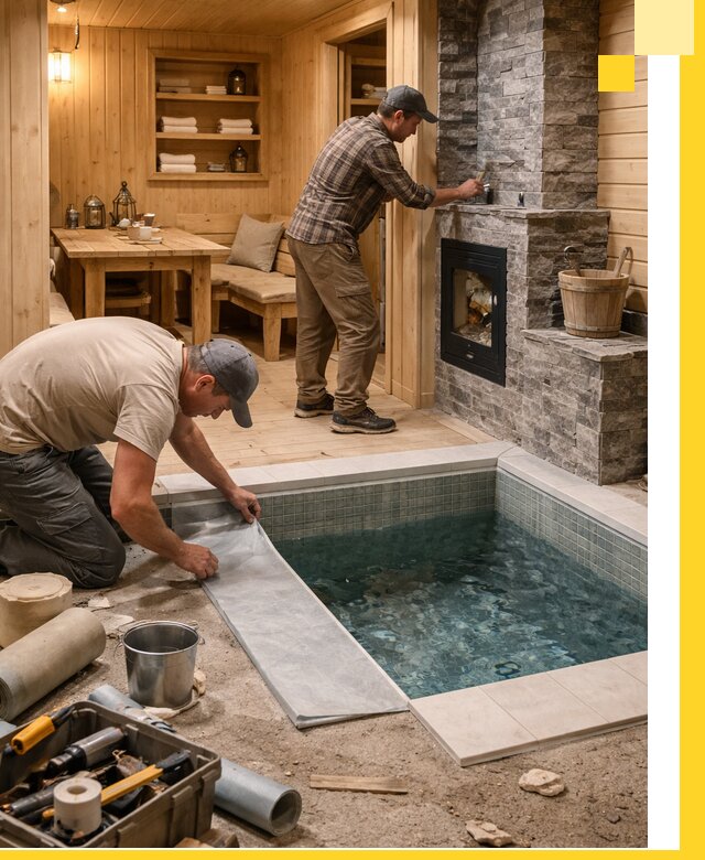 Строительство бань с комнатой отдыха под ключ в Слободской