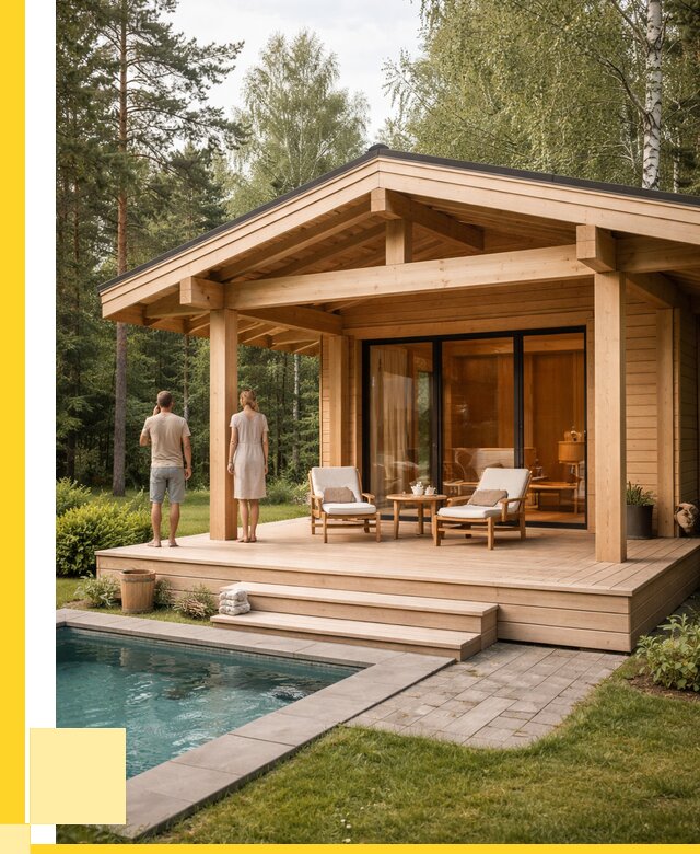 Бани с террасой под ключ в Слободской от 618300 р. | ЭриданСлб