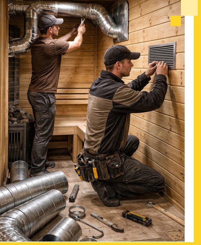 Проектирование и монтаж вентиляции бани в Слободской под ключ