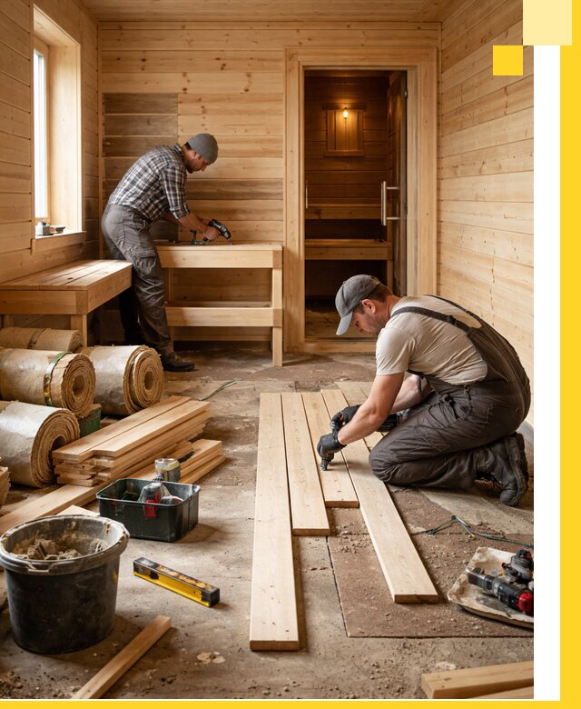 Индивидуальный проект бани с комнатой отдыха под ключ в Слободской